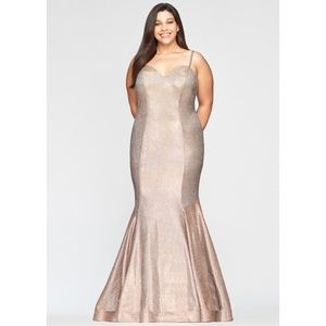 Faviana 9491 Copper Plus Size Mermaid Prom Dress